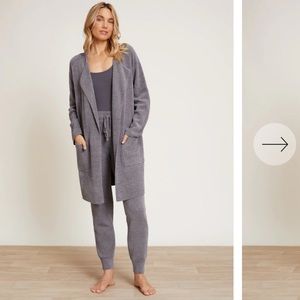 Barefoot Dreams CozyChic Ultra Lite Wide Collar Jacket Gray Size Small NWT